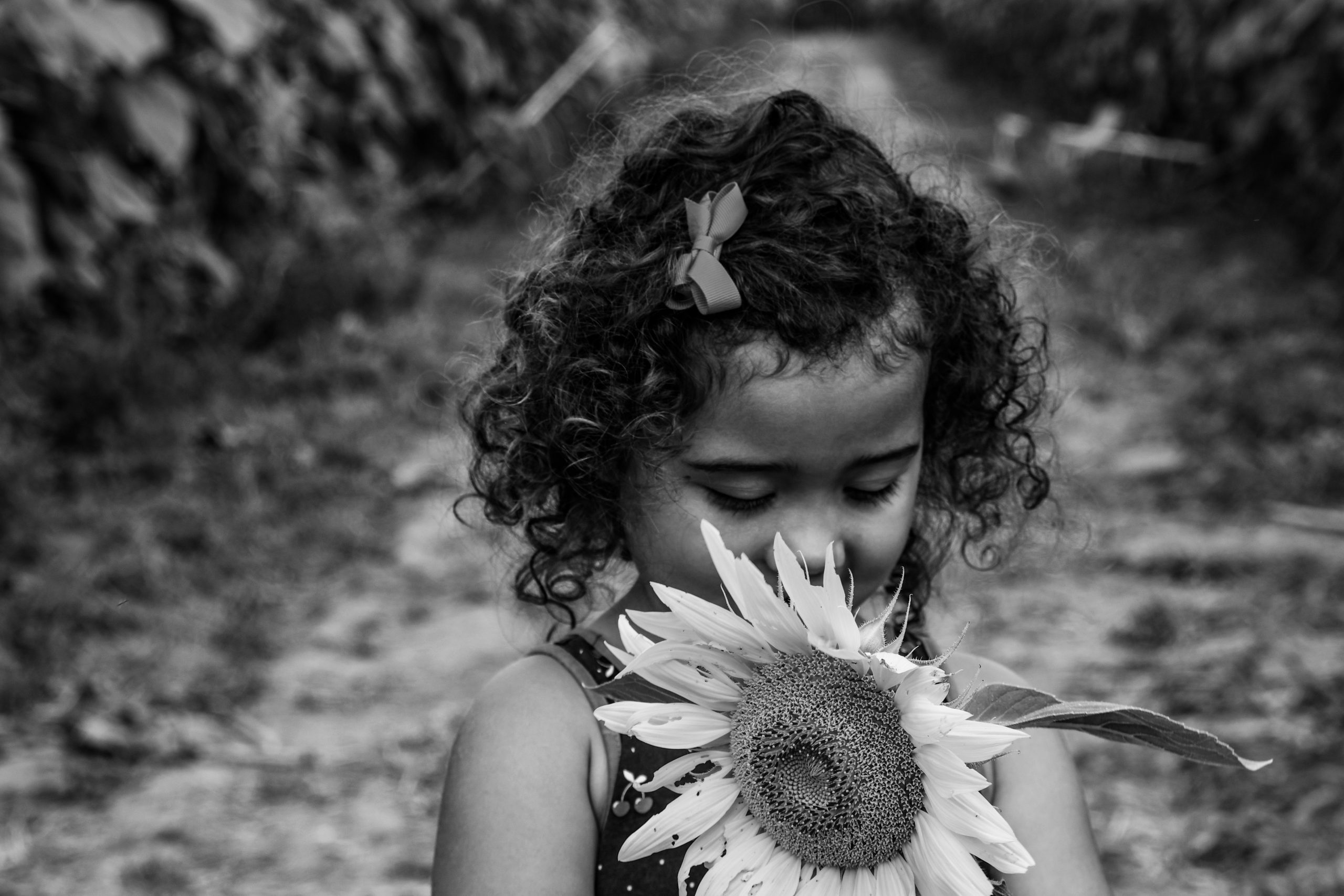 Girl and flower